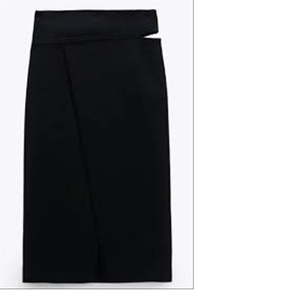 Zara Black Cutout Pencil Skirt Size xs/Small